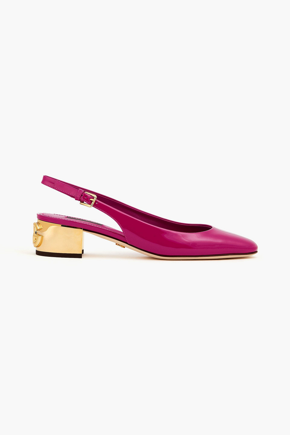 Dolce & Gabbana Patent-leather Slingback Pumps In Fuchsia