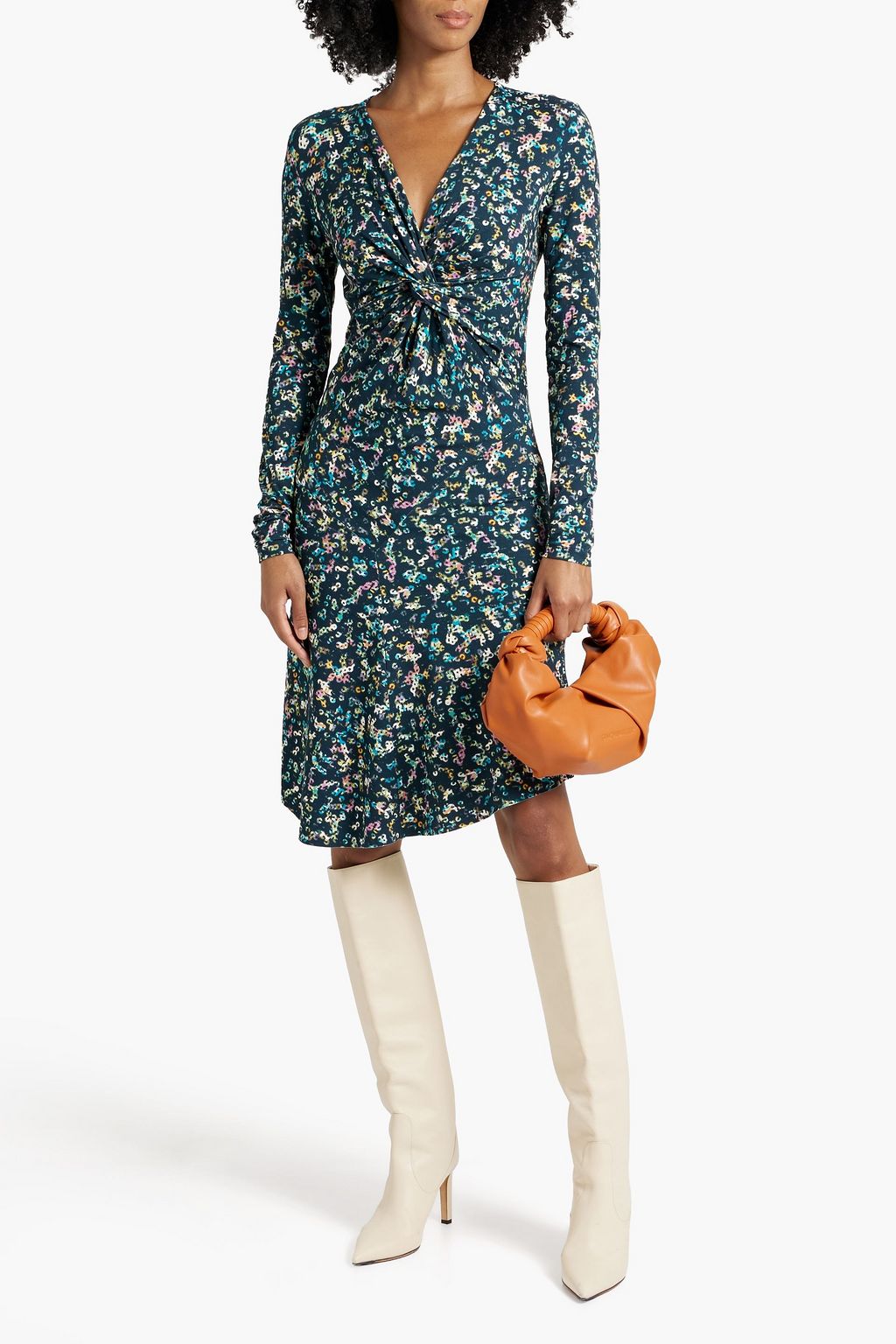 MARANT ÉTOILE Jadiya asymmetric printed stretch-jersey dress