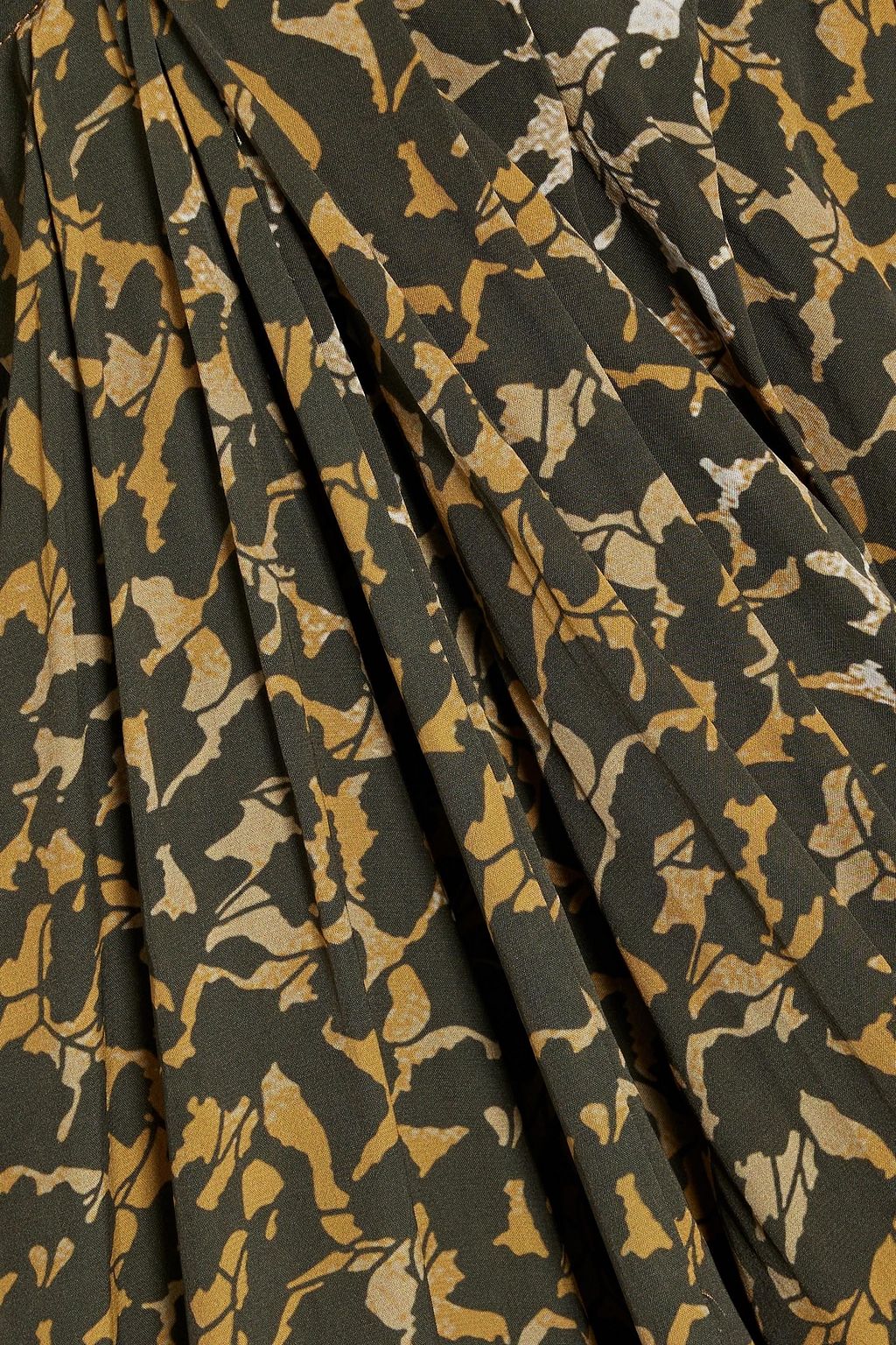 MARANT ÉTOILE Almeya pleated printed crepe midi dress