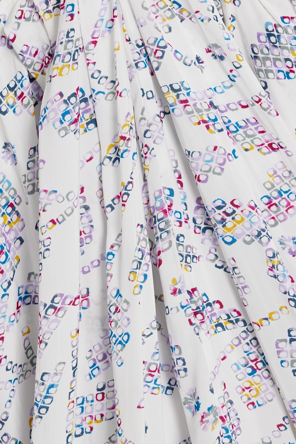 Isabel Marant Étoile Almeya Abstract-print Asymmetric-hem Dress In White