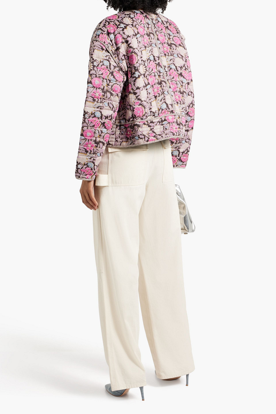 Isabel Marant Étoile Gelio Quilted Printed Cotton Jacket In Fuchsia