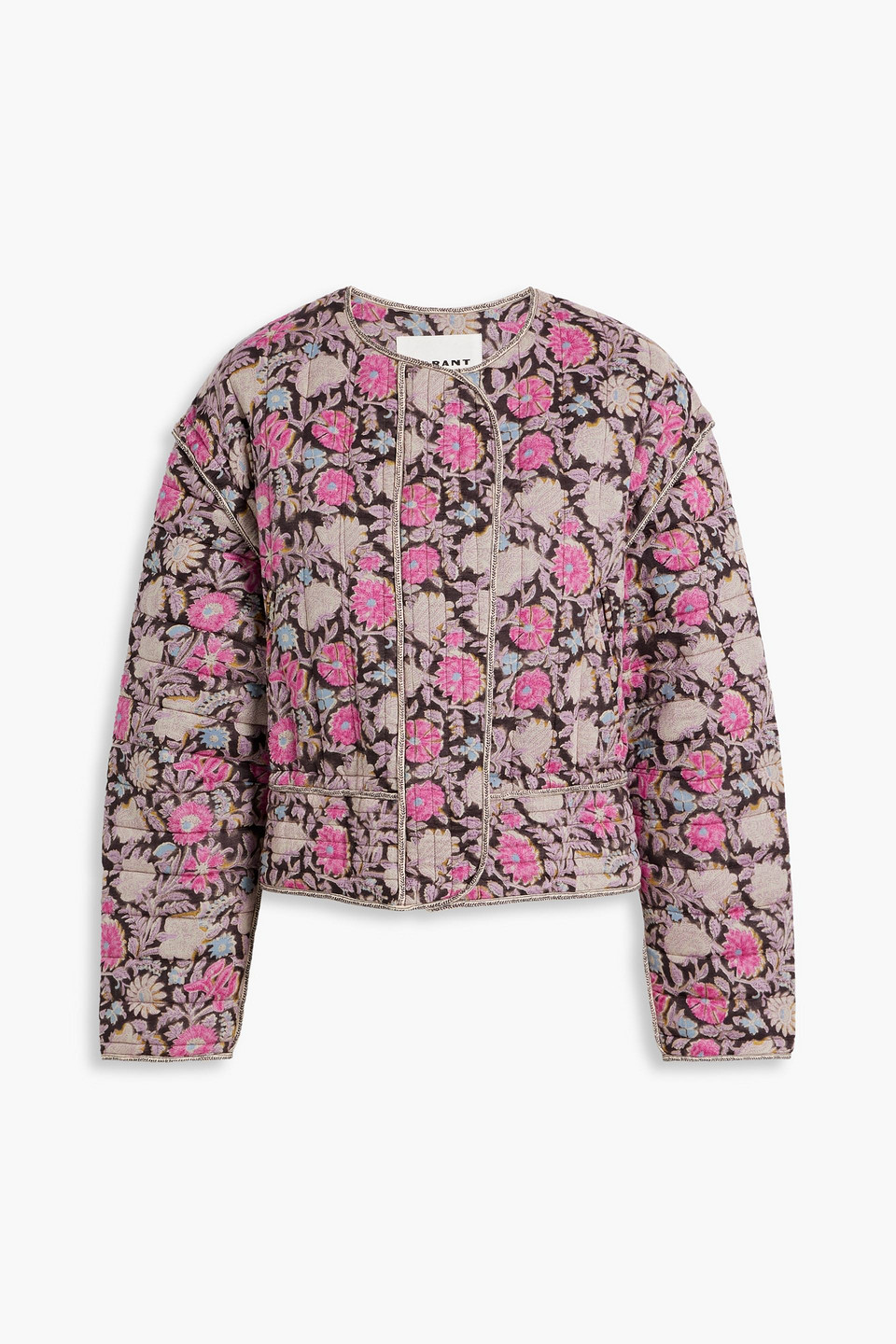 Isabel Marant Étoile Gelio Quilted Printed Cotton Jacket In Fuchsia