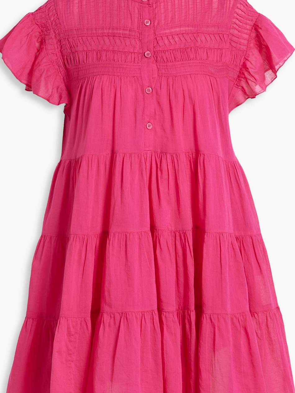 lanikaye tiered cotton-voile mini dress