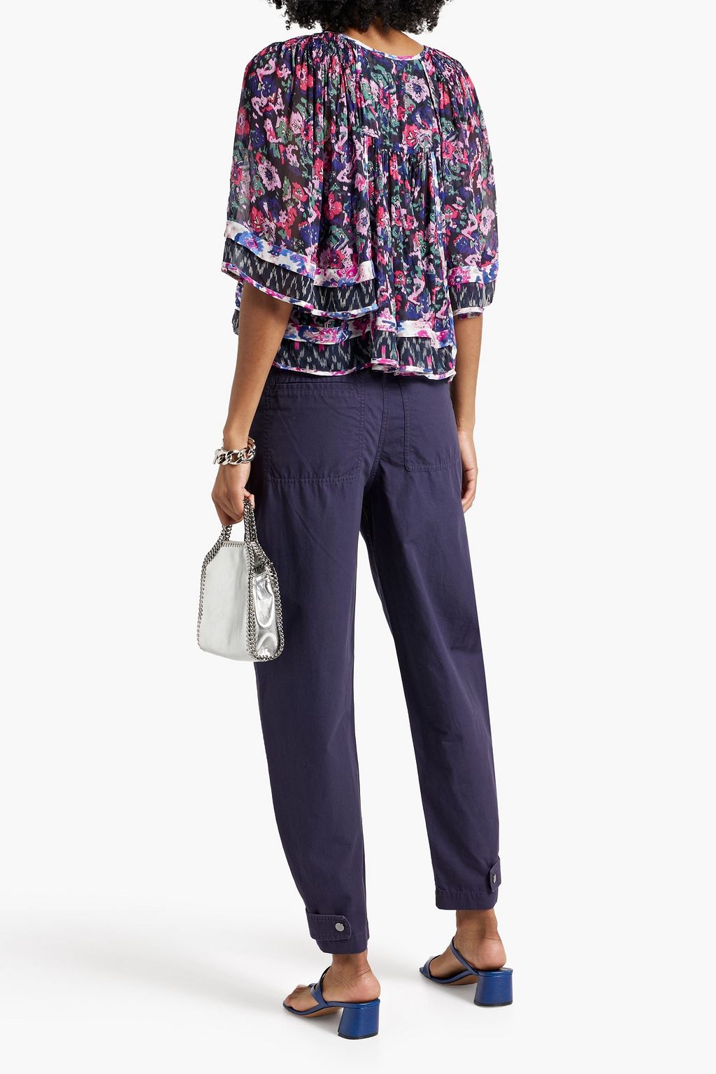 MARANT ÉTOILE Roxini ruffled floral-print crepe de chine blouse