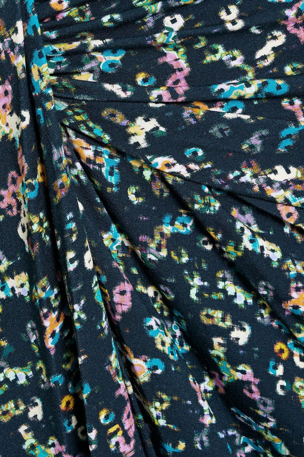 MARANT ÉTOILE Jeldia draped printed stretch-jersey midi skirt