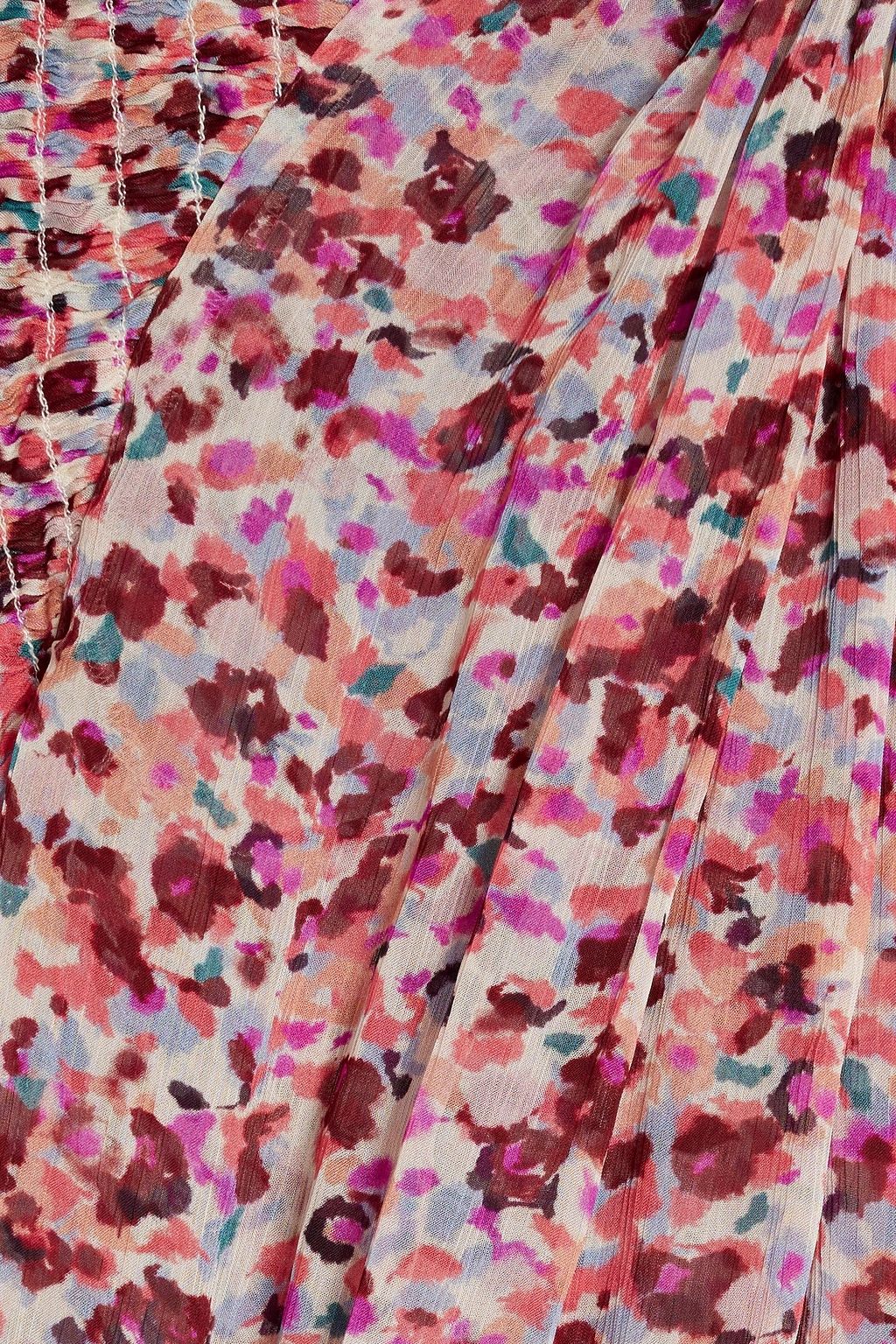 MARANT ÉTOILE Fapani ruffled printed georgette top