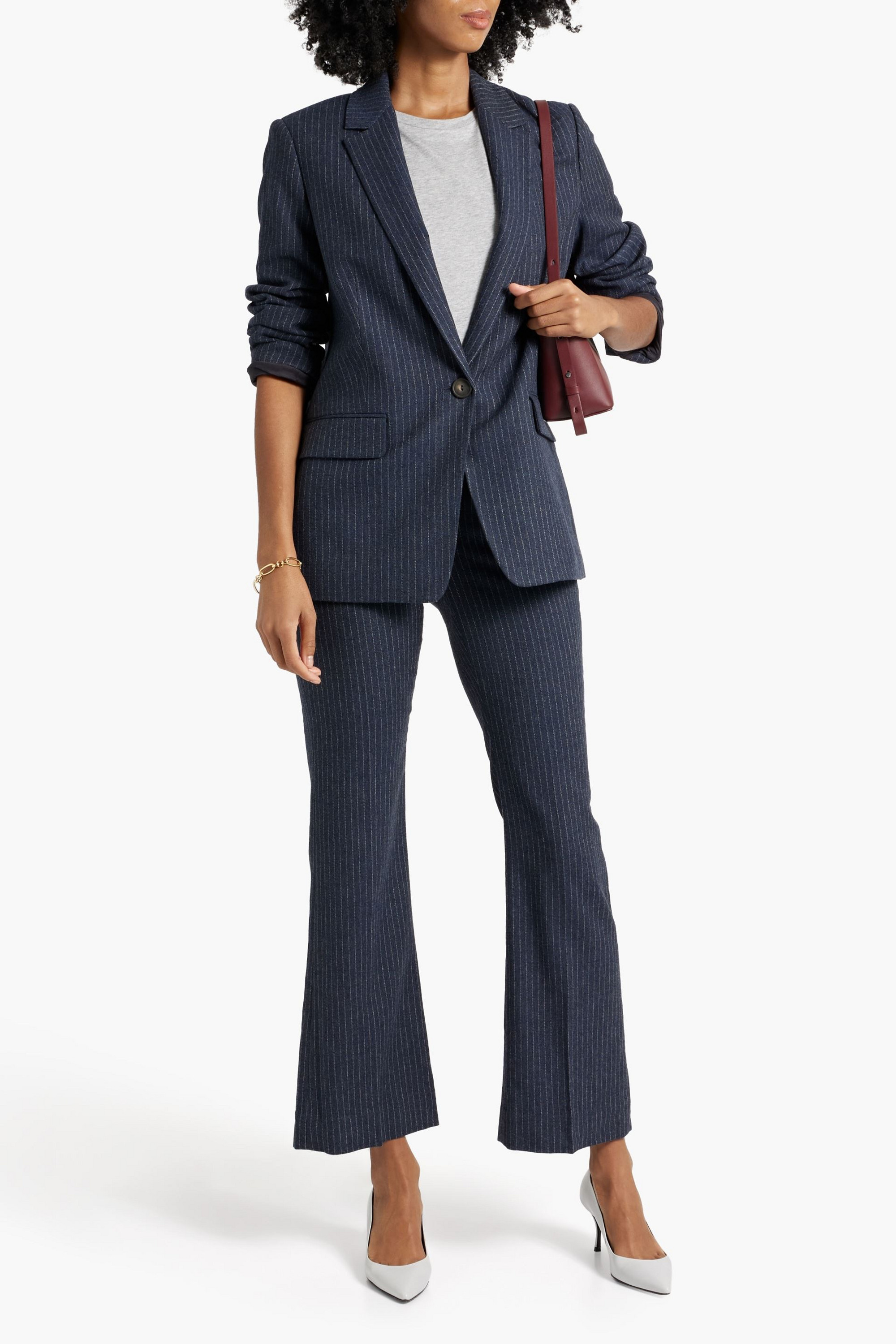 Vince Pinstriped woven blazer