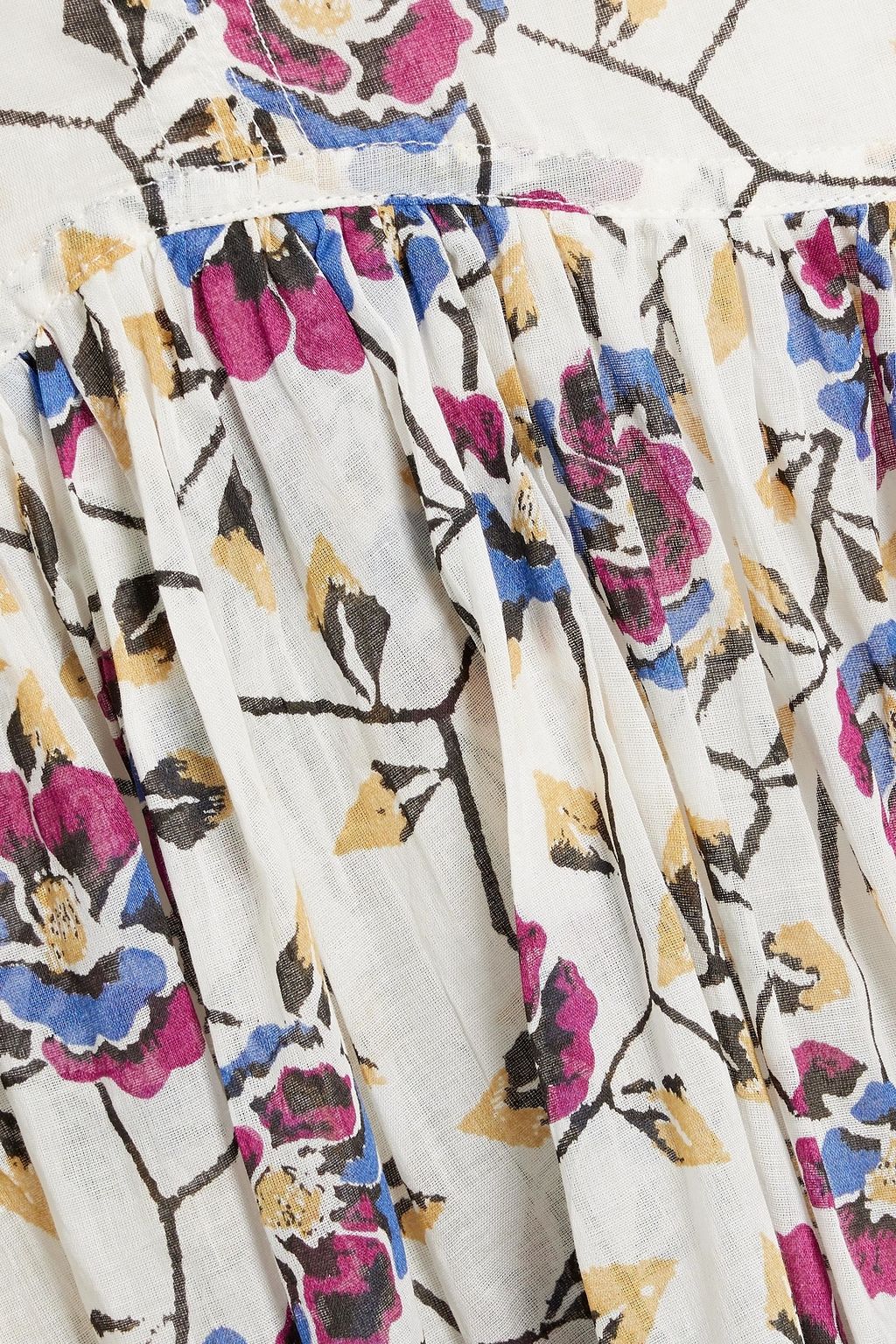 MARANT ÉTOILE Saureena floral-print cotton-voile mini skirt