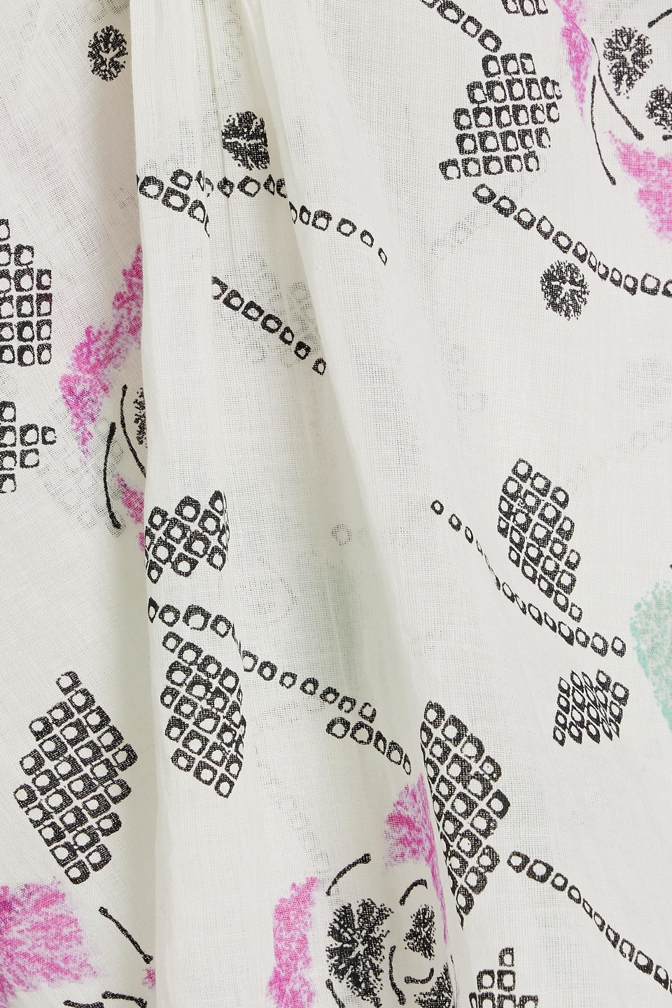 Isabel Marant Étoile Gabao Strapless Printed Cotton-voile Top In Off-white