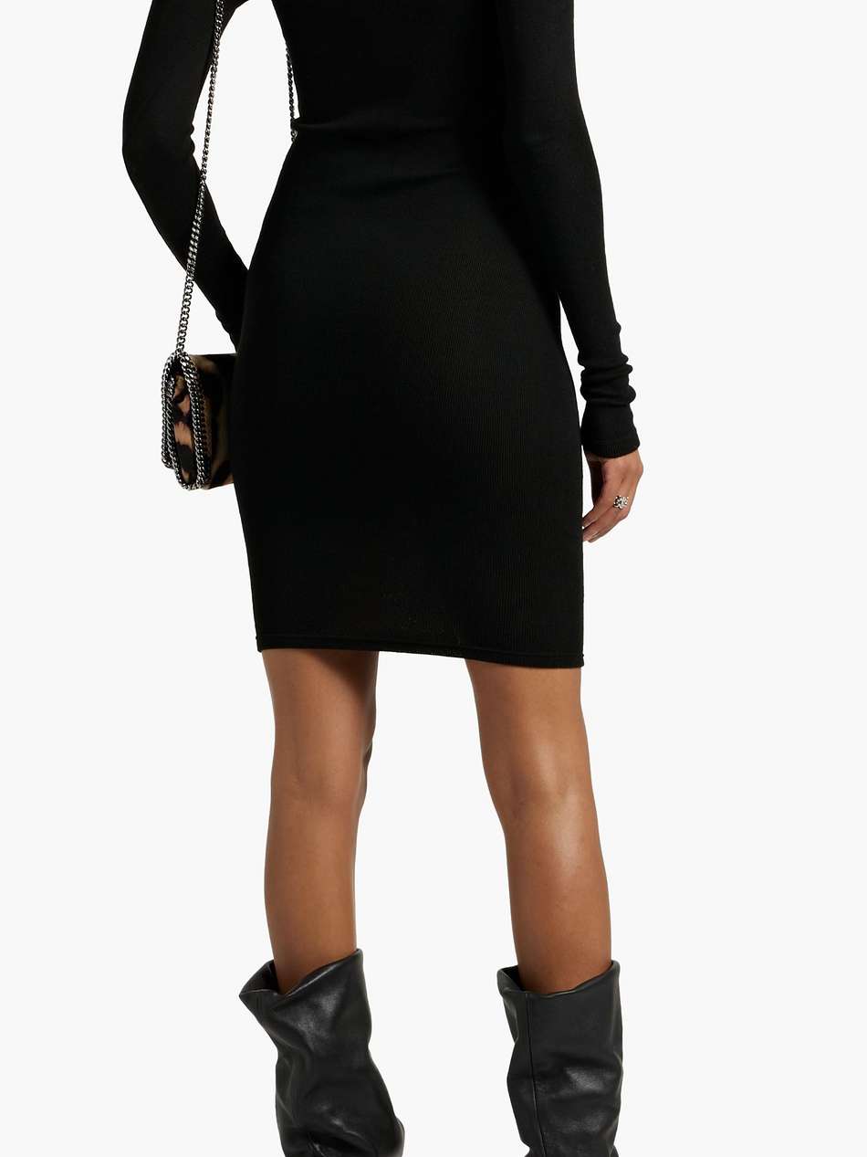 jyoti gathered knitted mini dress