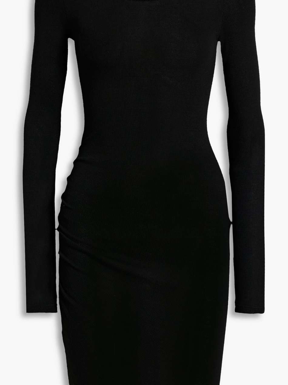 jyoti gathered knitted mini dress