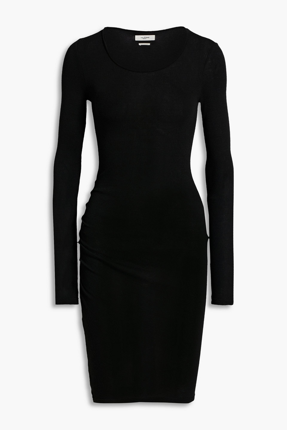 Isabel Marant Étoile Jyoti Gathered Knitted Mini Dress In Black