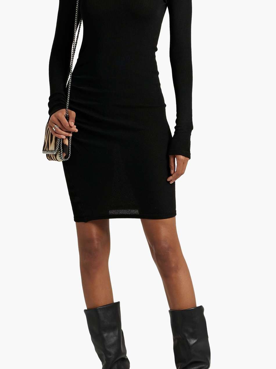 jyoti gathered knitted mini dress