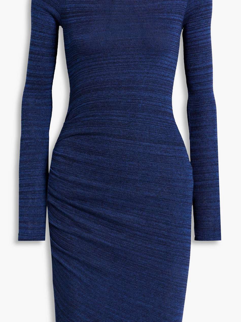jyoti gathered knitted mini dress