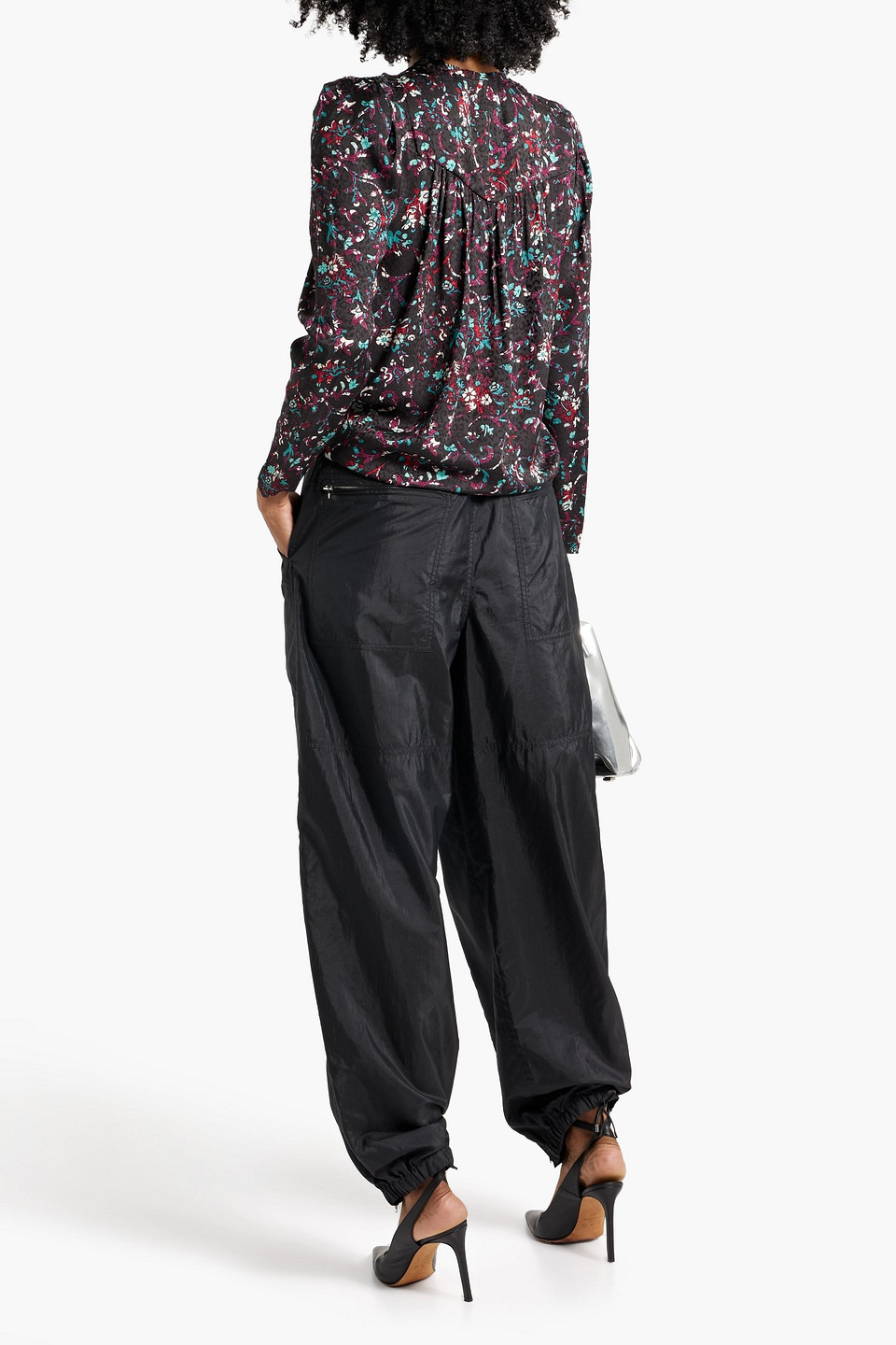 Isabel Marant Étoile Benson Printed Woven Top In Black