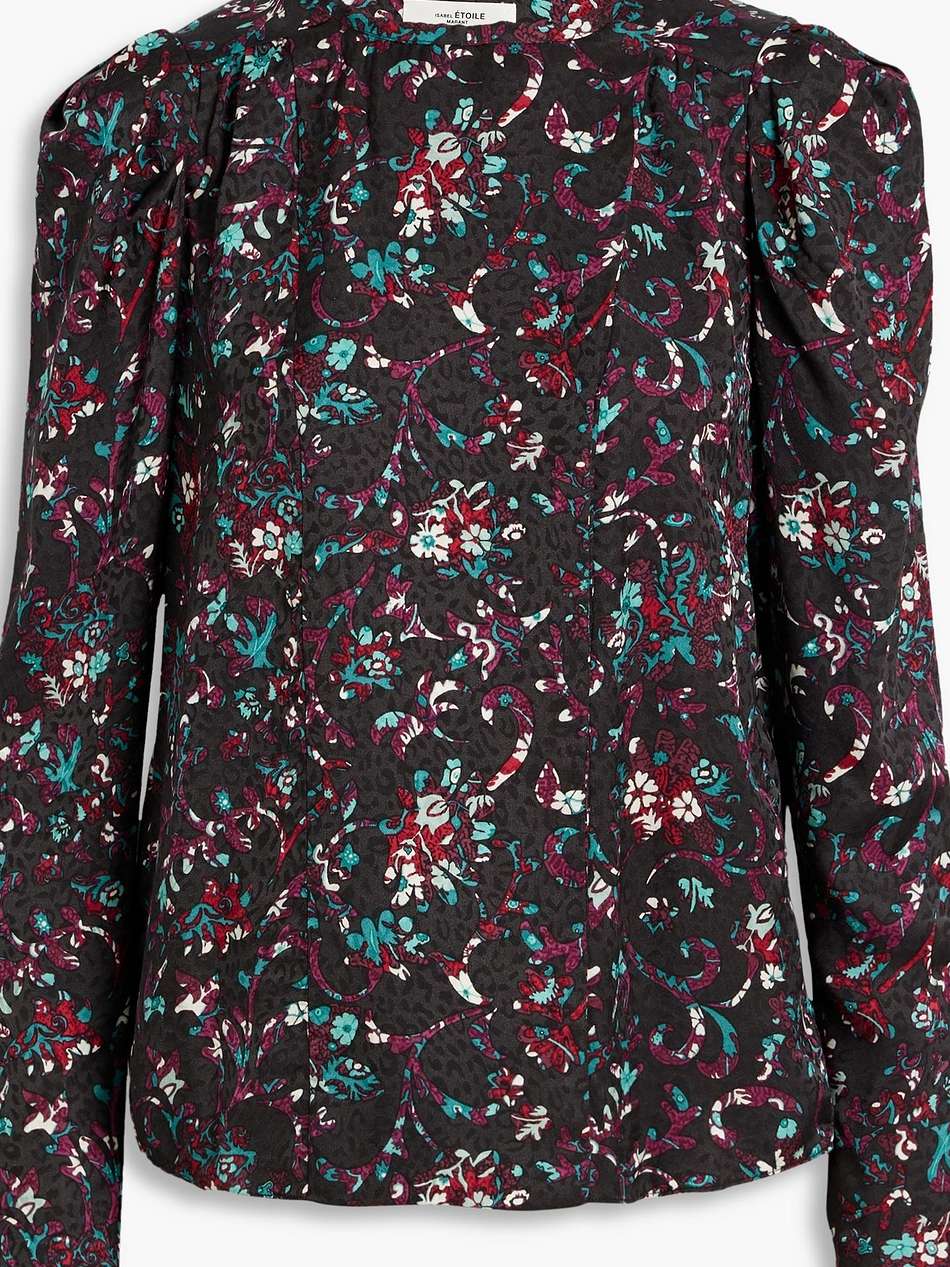 benson printed woven top