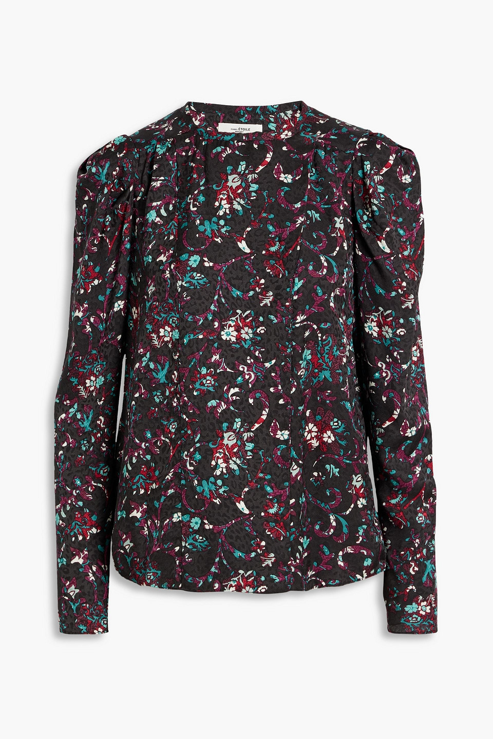 Isabel Marant Étoile Benson Printed Woven Top In Black