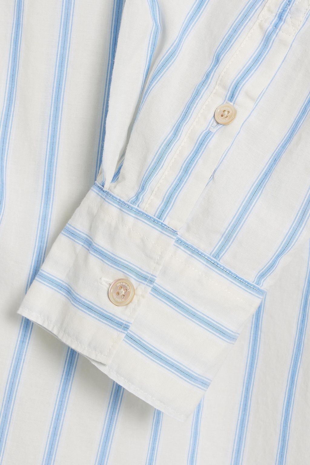 MARANT ÉTOILE Seen striped cotton-poplin midi shirt dress