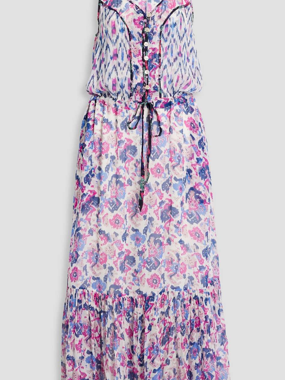 randia floral-print voile maxi dress