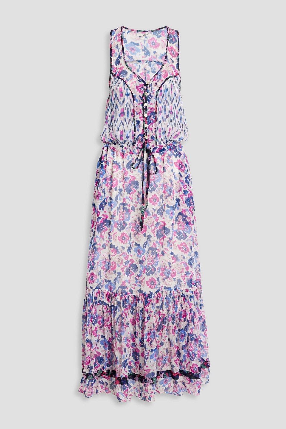 Isabel Marant Étoile Randia Floral-print Voile Midi Dress In White