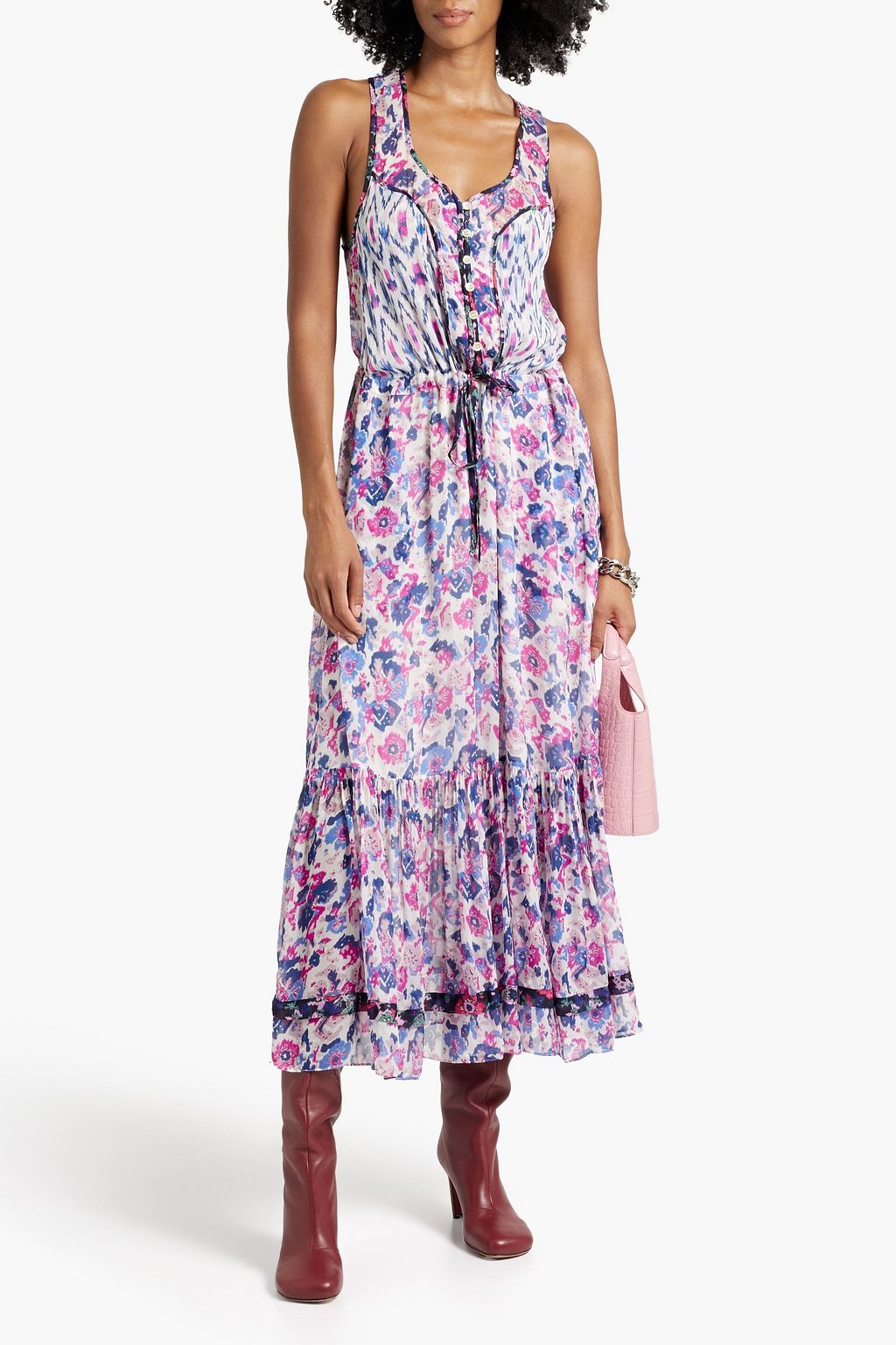 MARANT ÉTOILE Randia floral-print voile maxi dress