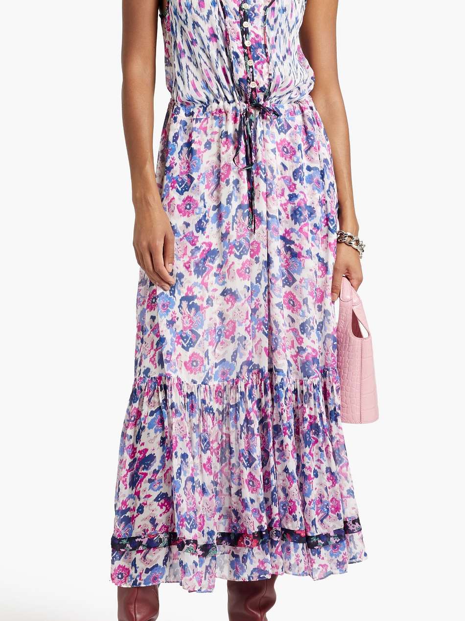 randia floral-print voile maxi dress