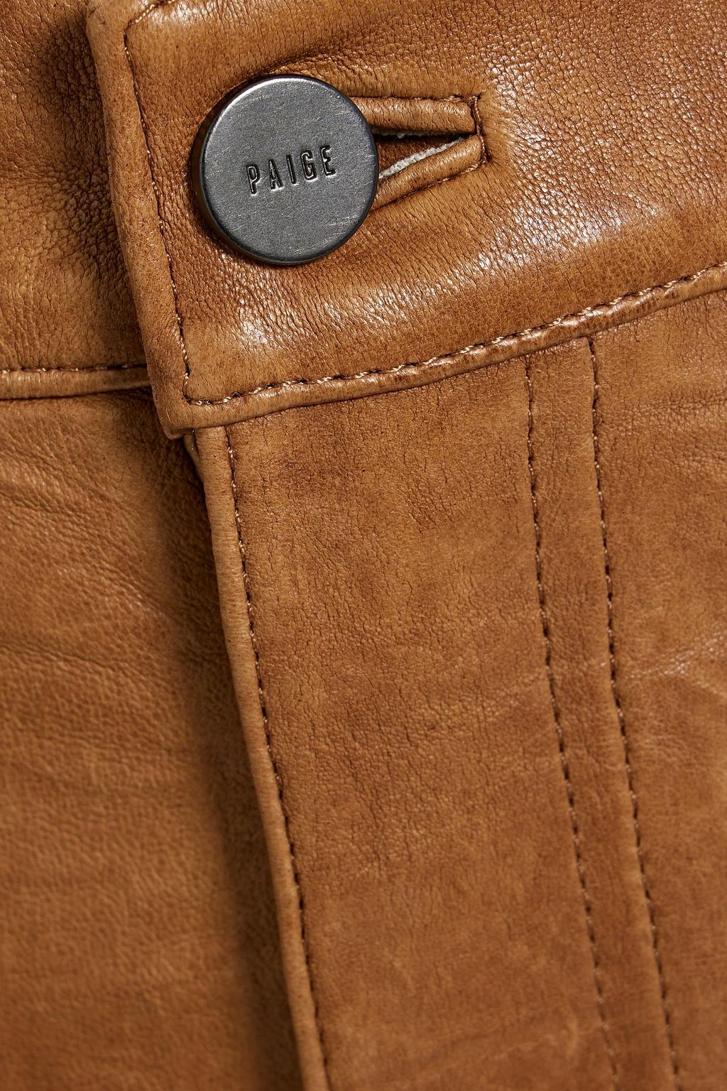 PAIGE Cindy leather slim-leg pants