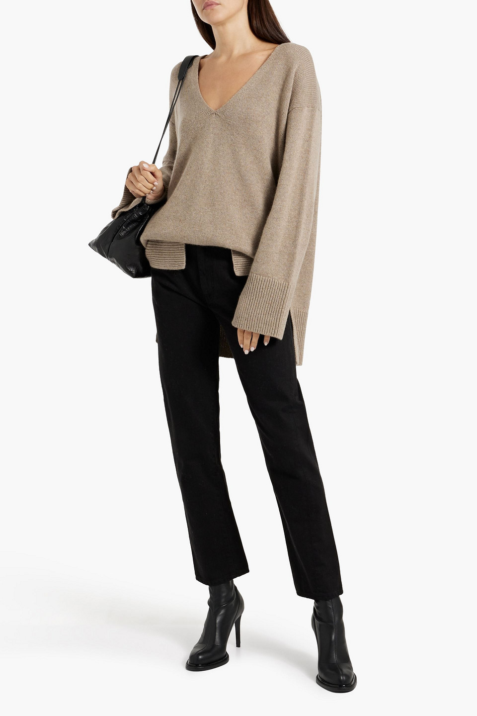 Lisa Yang Victoria Cashmere Sweater In Taupe