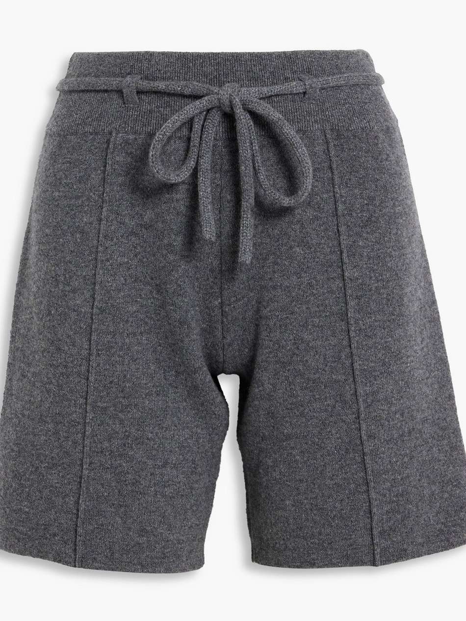 marianne belted cashmere shorts