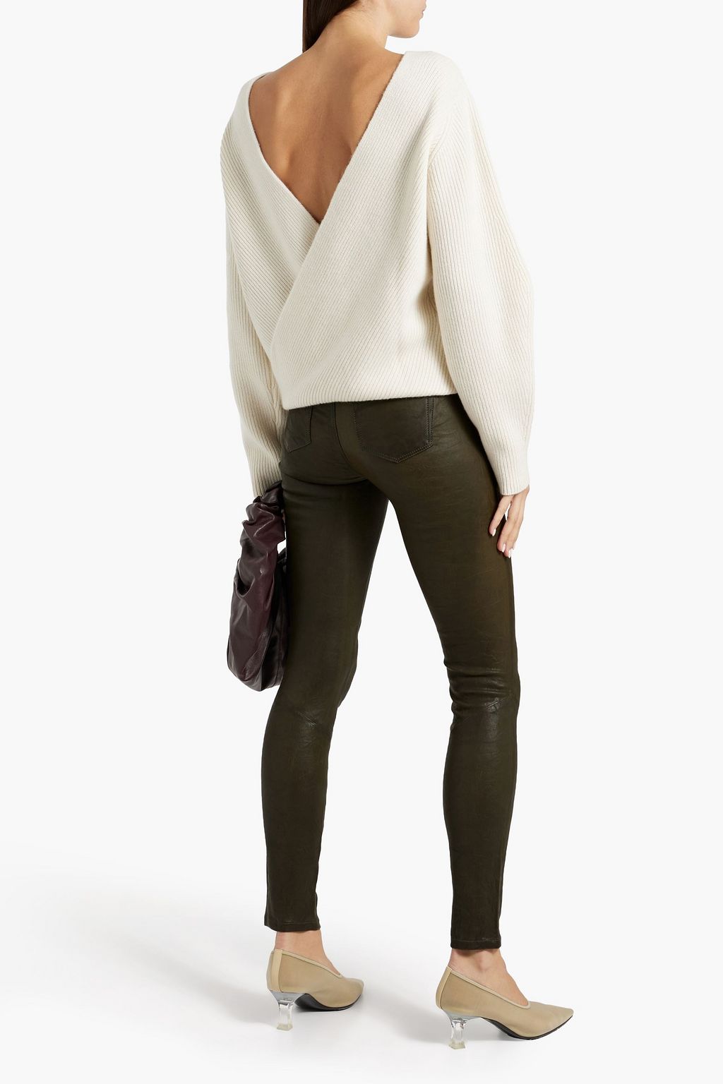 PAIGE Hoxton leather skinny pants