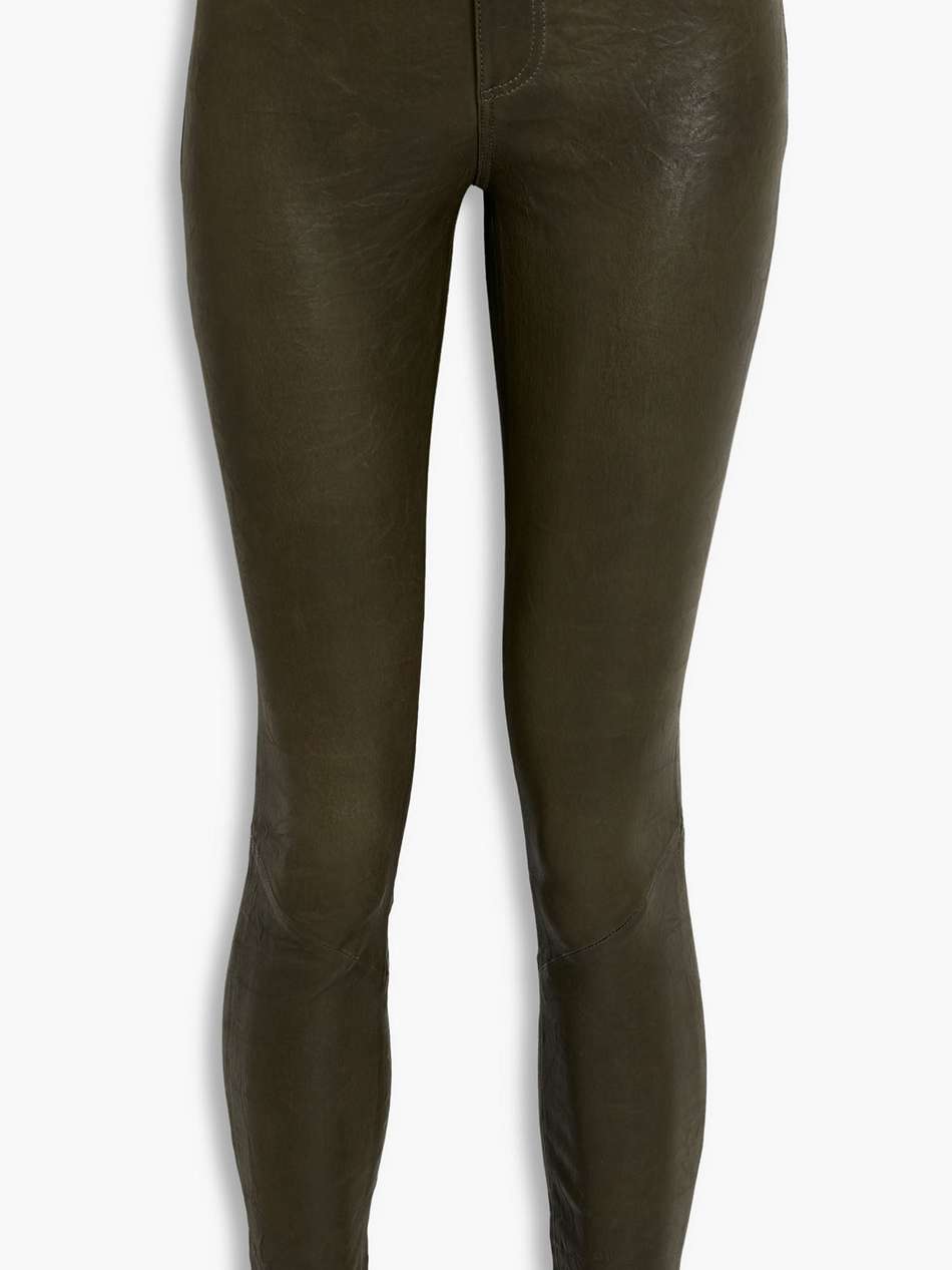 hoxton leather skinny pants
