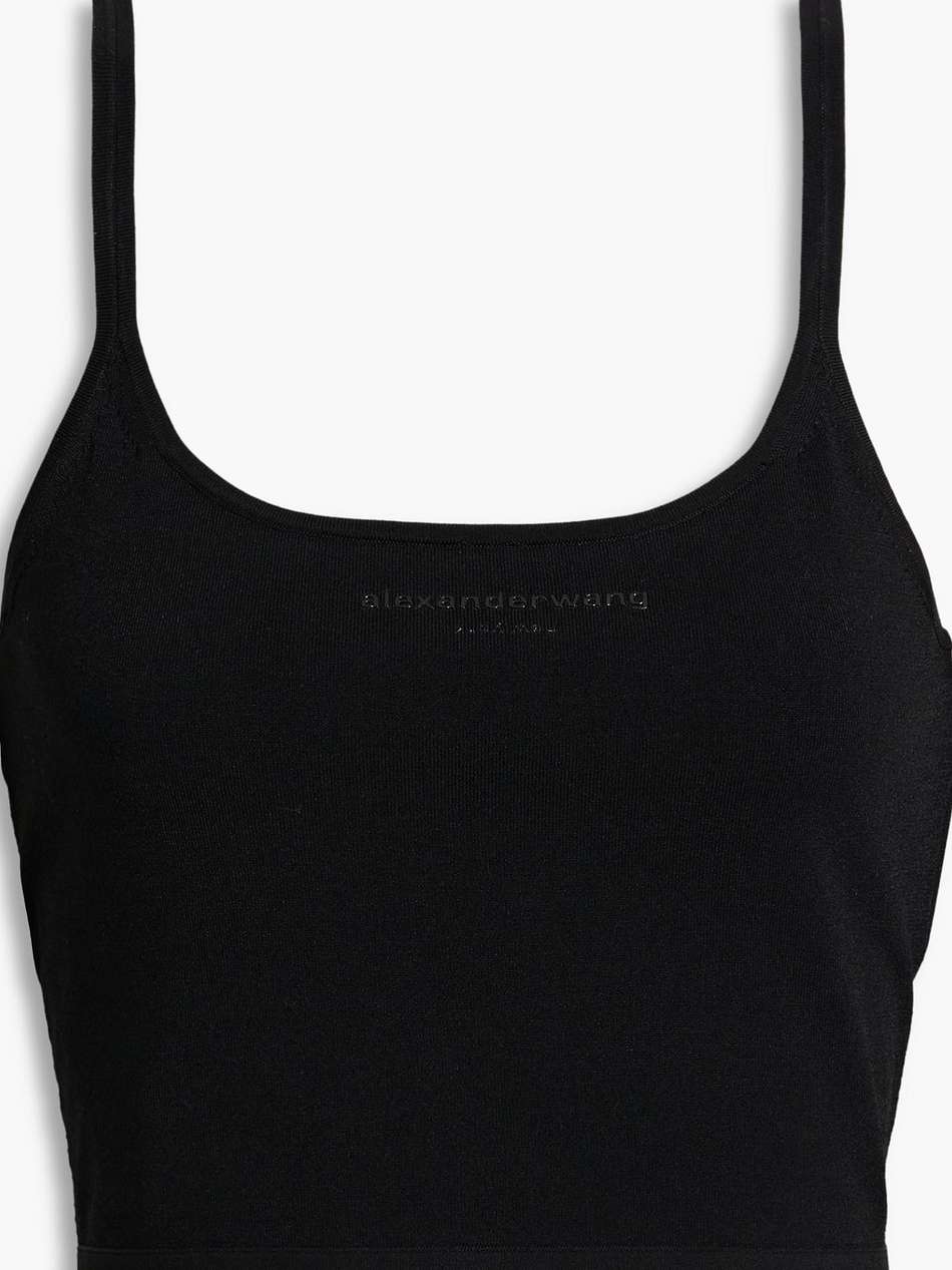 cropped stretch-knit tank