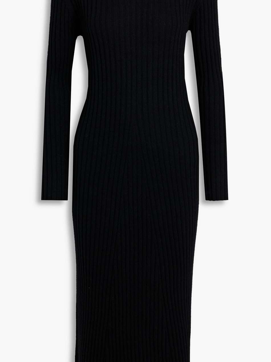 samantha ribbed cashmere midi dress