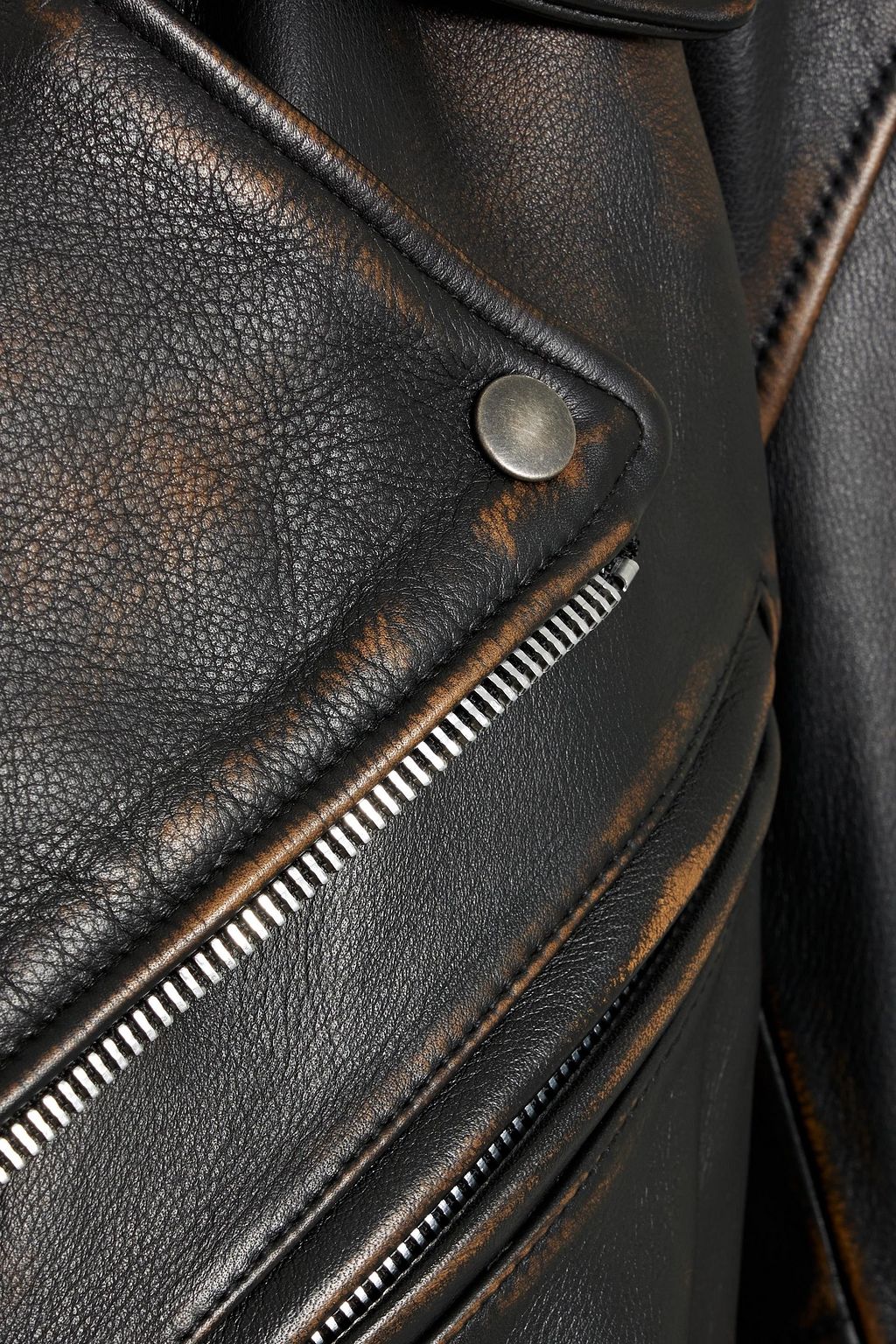 ISABEL MARANT Alienor distressed leather biker jacket
