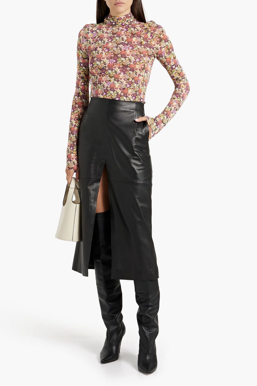 ISABEL MARANT Joyela floral-print stretch-jersey turtleneck ISABEL MARANT Joyela floral-print stretch-jersey turtleneck
