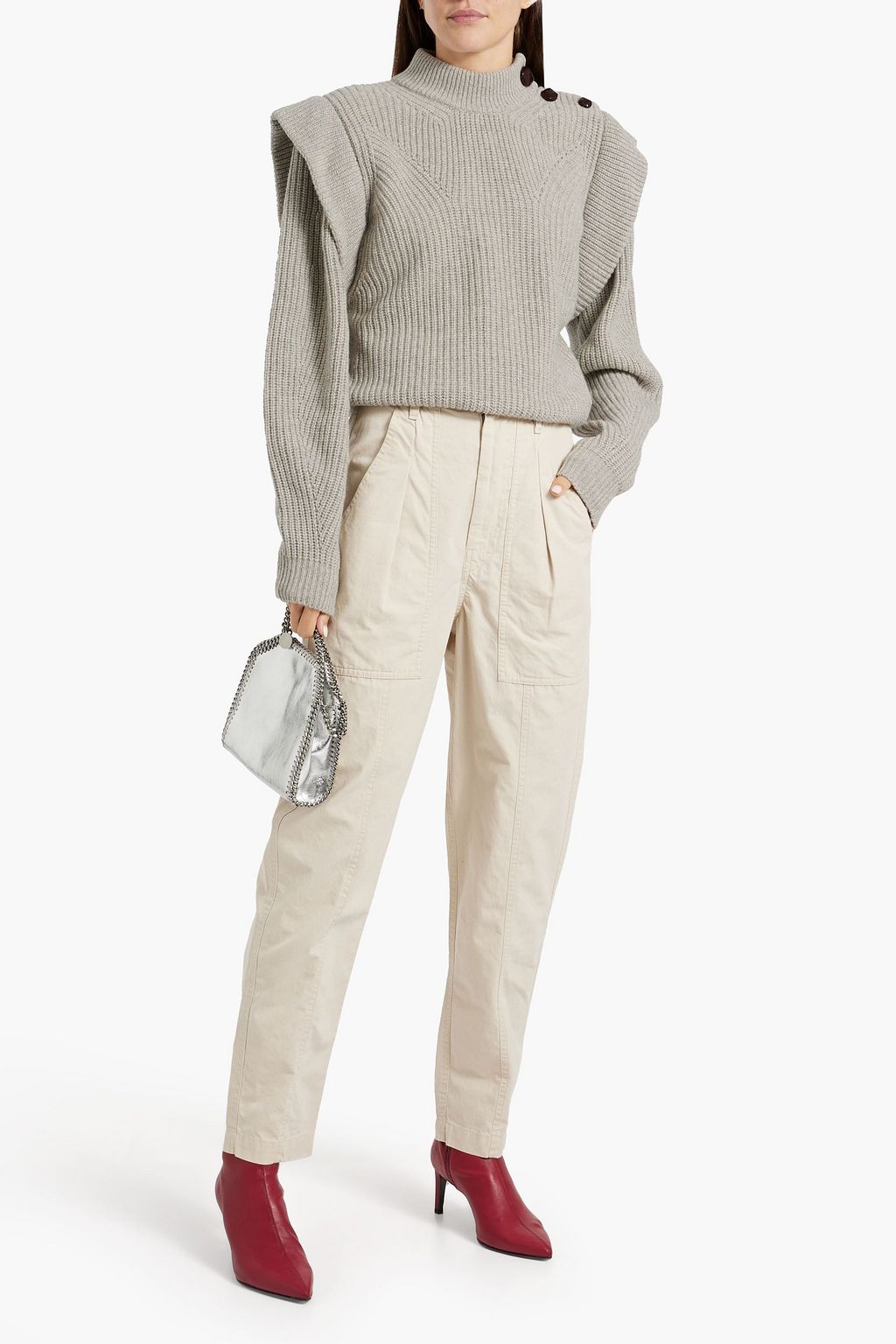 ISABEL MARANT Peggy ribbed cashmere and wool turtleneck sweater