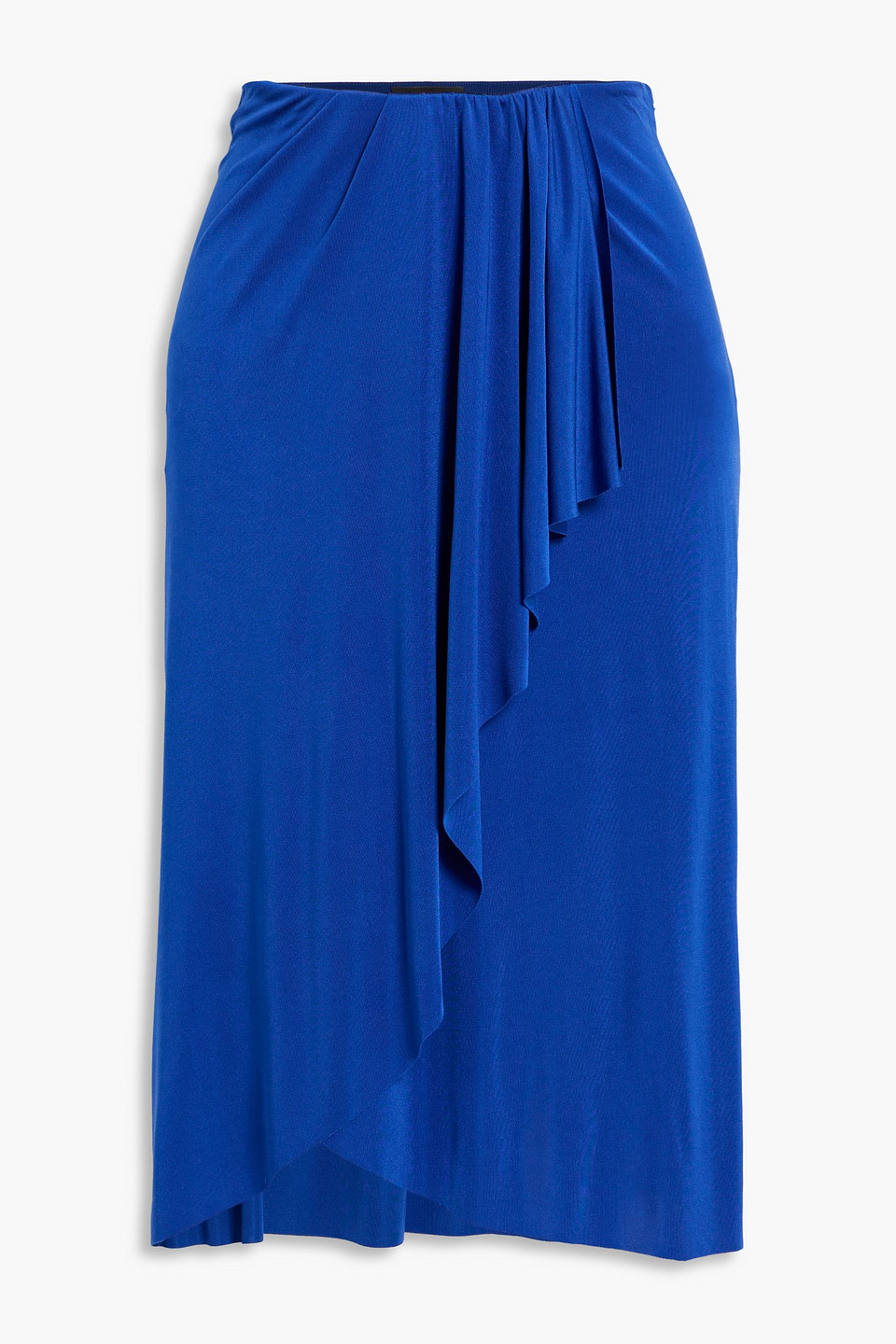 Isabel Marant Jacinthe Draped Stretch-jersey Skirt In Bright Blue