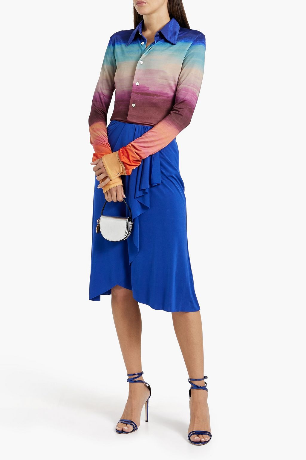 ISABEL MARANT Jacinthe draped stretch-jersey skirt