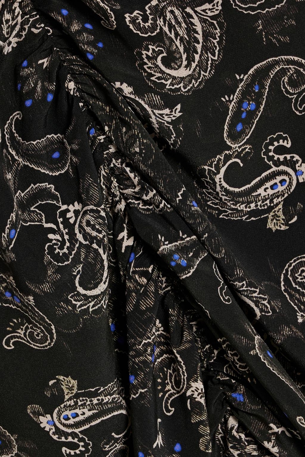 ISABEL MARANT Tosca ruched paisley-print silk crepe de chine mini dress