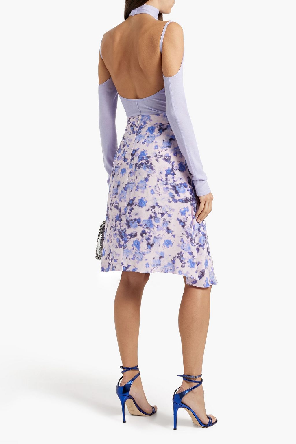 ISABEL MARANT Chasenia asymmetric printed silk crepe de chine skirt