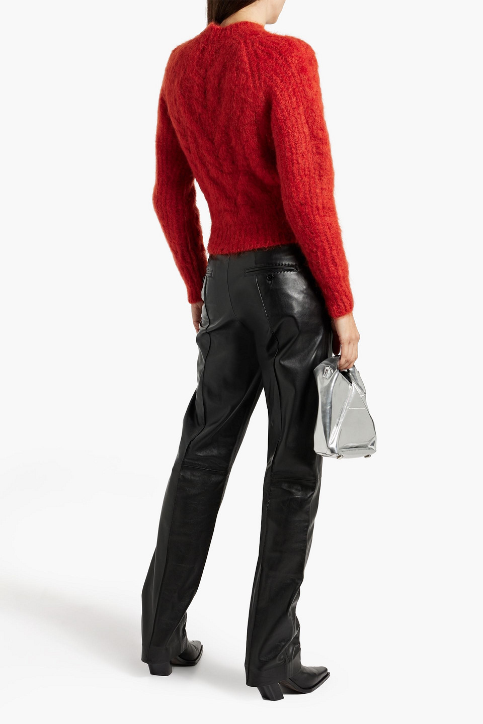 ISABEL MARANT BANILIROK LEATHER STRAIGHT-LEG PANTS