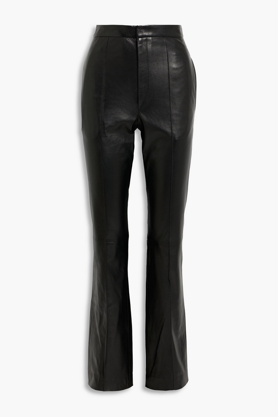Isabel Marant Banilirok Leather Straight-leg Pants In Black