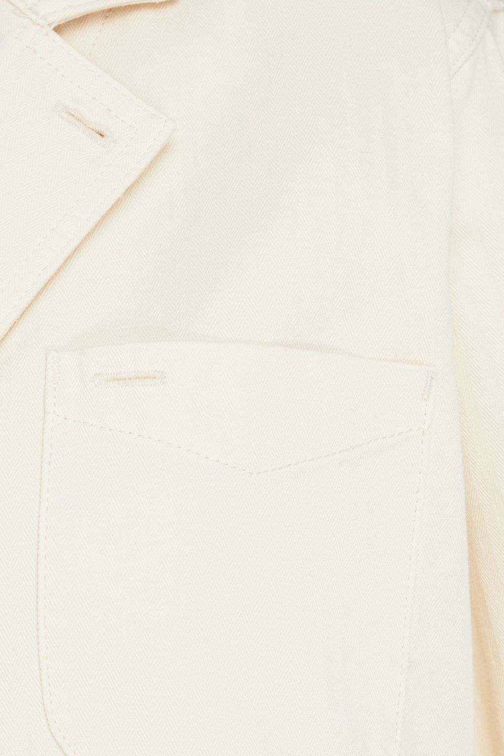 ALEX MILL Cropped herringbone cotton jumpsuit
