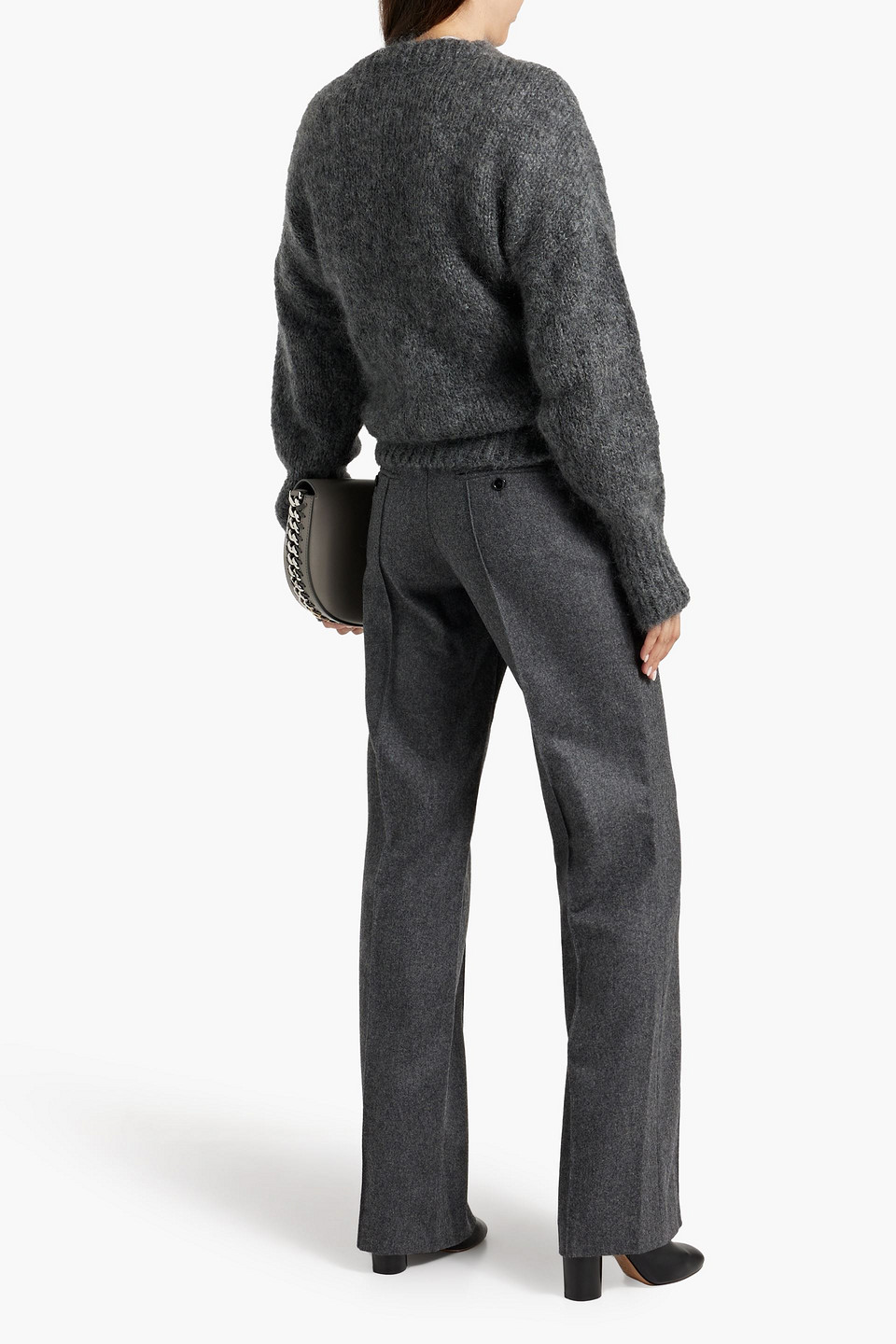 Isabel Marant Brushed Mohair-blend Sweater In Anthracite