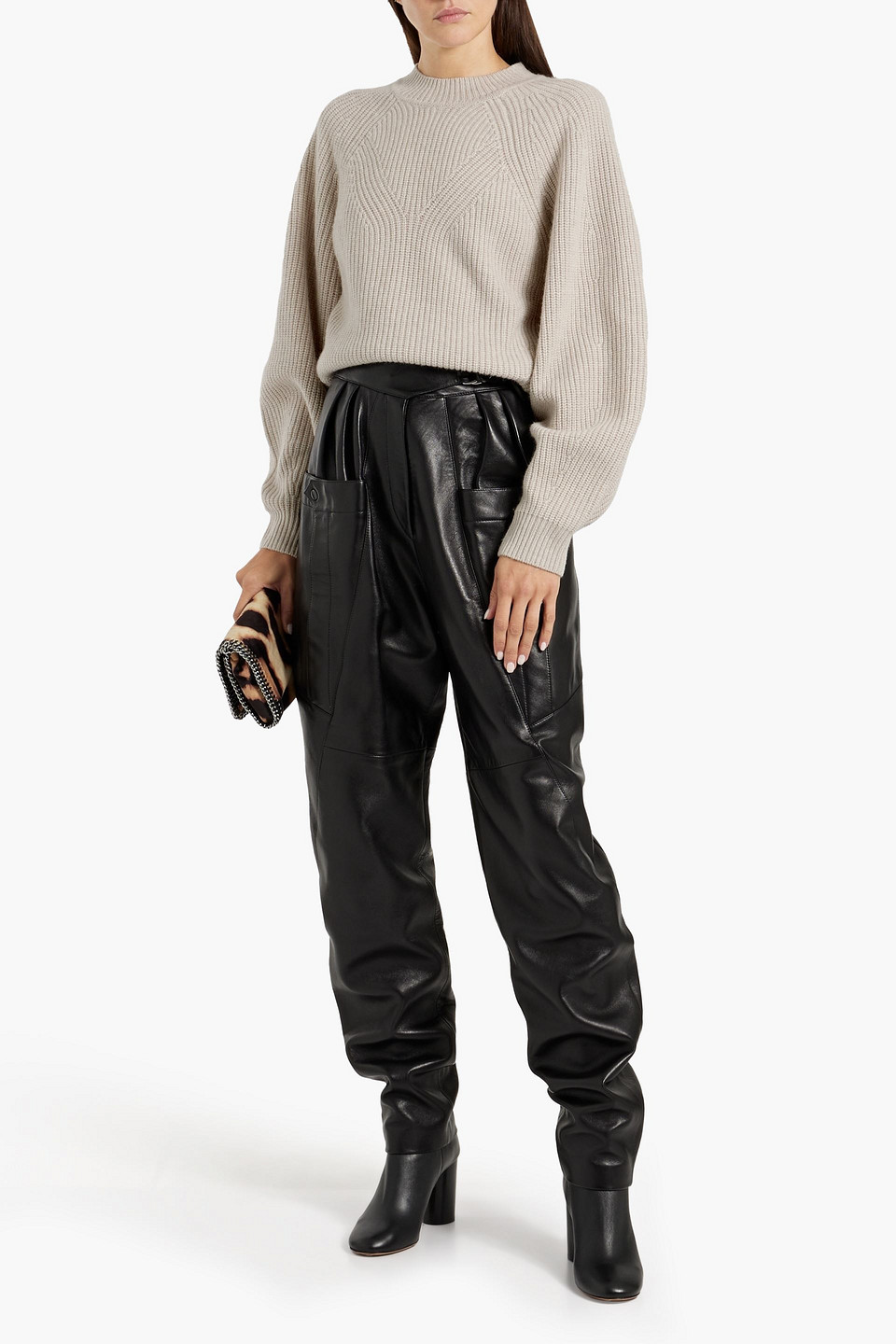 Isabel Marant Azel Wool And Cashmere-blend Sweater In Beige