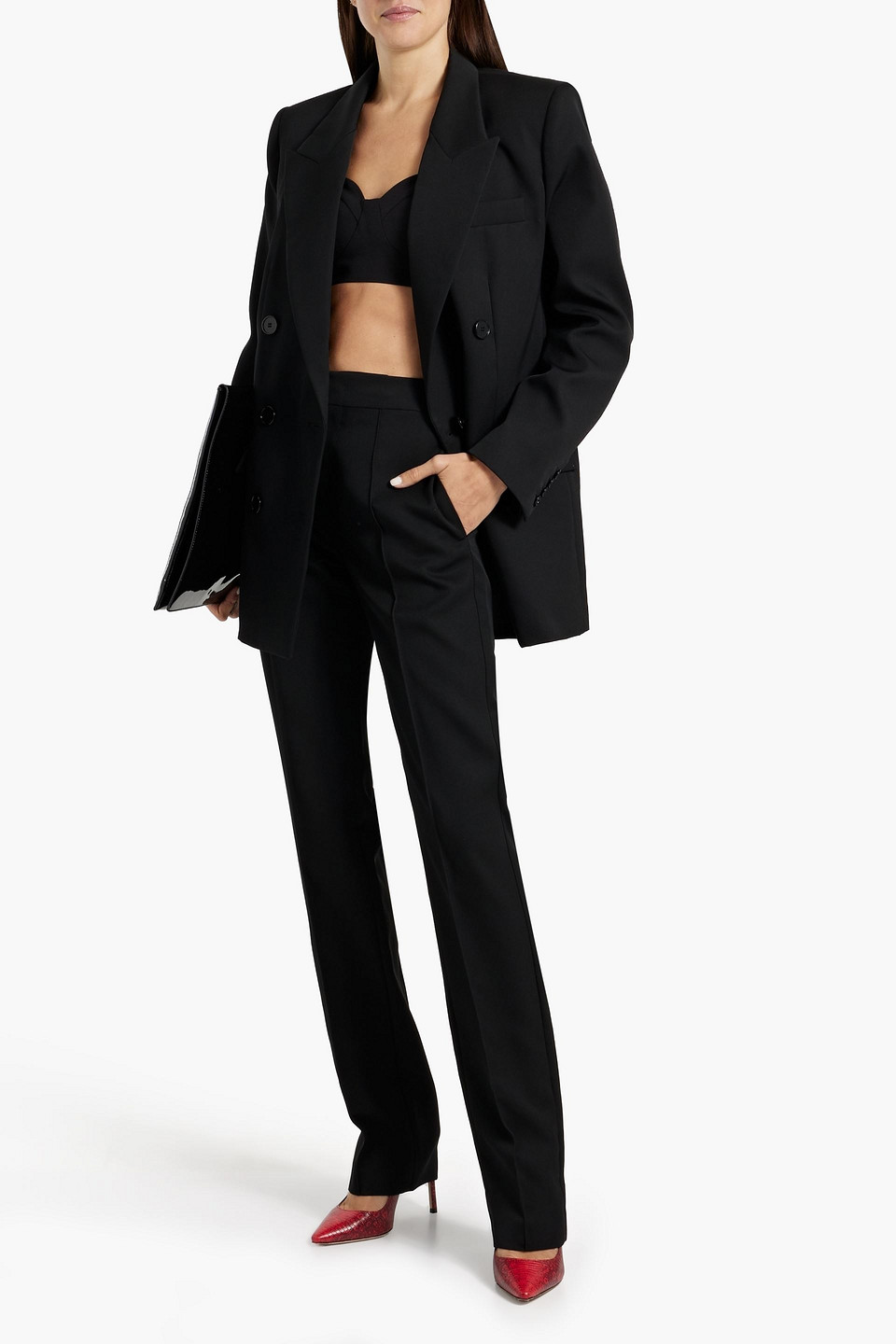 ISABEL MARANT WOOL-CREPE SLIM-LEG PANTS