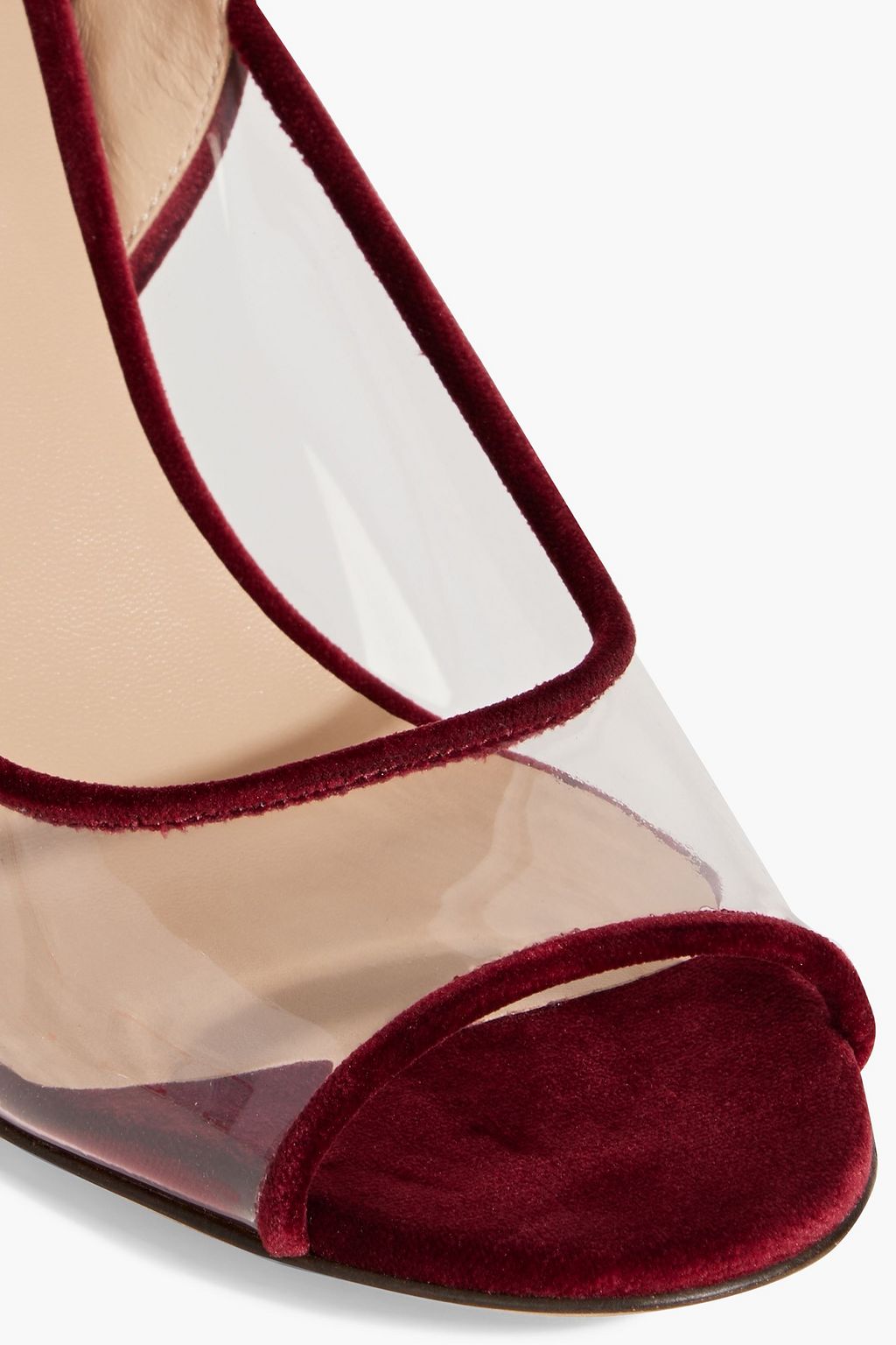 VALENTINO GARAVANI PVC and velvet sandals