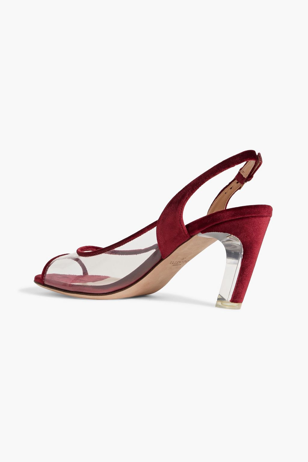VALENTINO GARAVANI PVC and velvet sandals