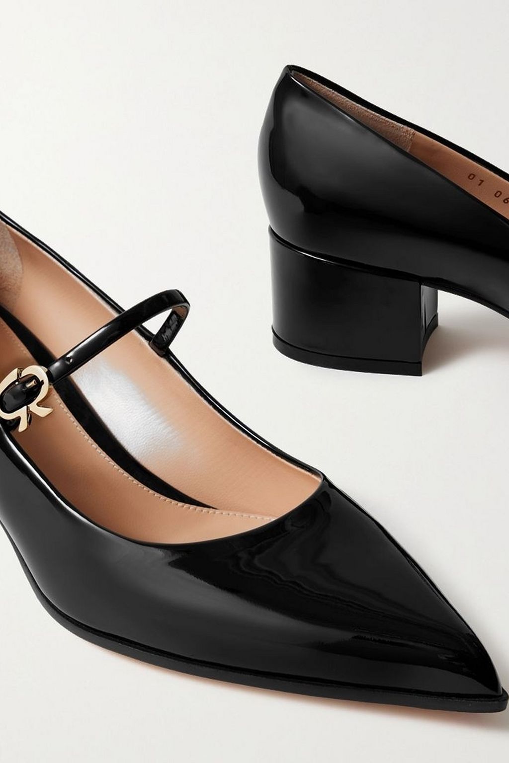 GIANVITO ROSSI Ribbon patent-leather Mary Jane pumps