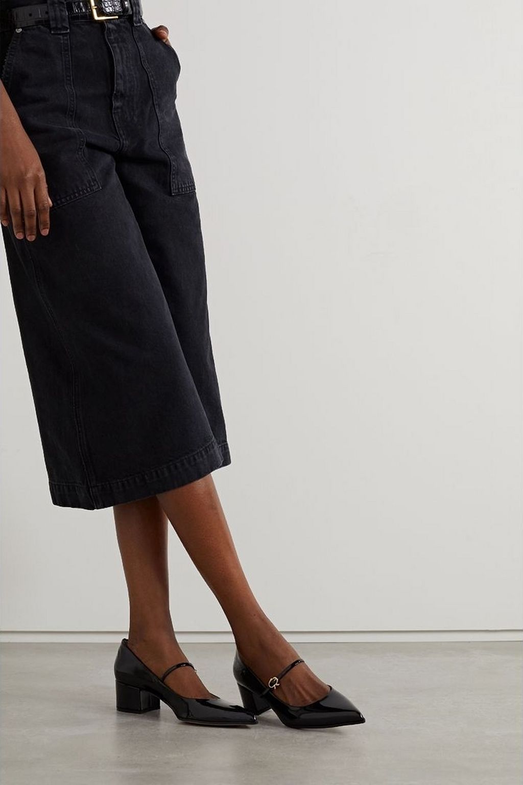 GIANVITO ROSSI Ribbon patent-leather Mary Jane pumps
